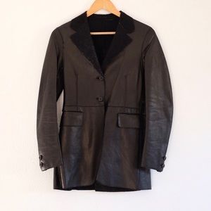 Prada leather and mohair jacket size 40